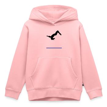 Turnerin, Turnen, Salto 2 - Kinder Premium Organic Hoodie - Rosa - Vorne - AI Model Kid Female (0cm)