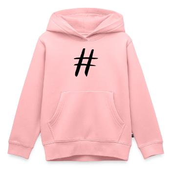 Hashtag losange symbole cadeau vecteur nerd Internet - Sweat Premium à capuche enfant bio - rose - Devant - AI Model Kid Female (0cm)