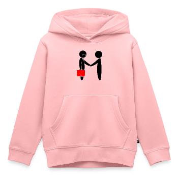 A lawyer meets a client - Kids Premium Organic Hoodie - rose - Front - AI Model Kid Female (0cm)