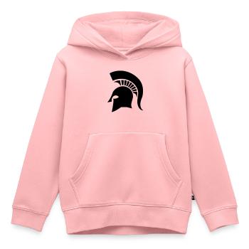 spartan_helm - Sweat Premium à capuche enfant bio - rose - Devant - AI Model Kid Female (0cm)