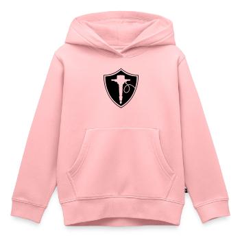 presslufthammer_schild - Kinder Premium Organic Hoodie - Rosa - Vorne - AI Model Kid Female (0cm)