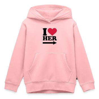 Freundin - Kinder Premium Organic Hoodie - Rosa - Vorne - AI Model Kid Female (0cm)