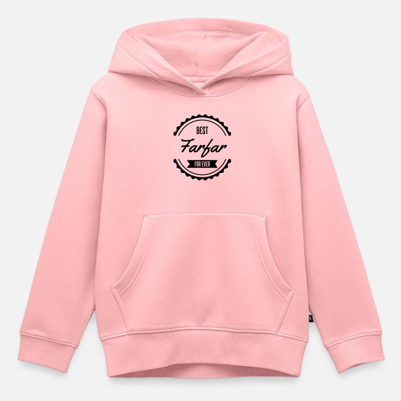 best farfar fader morfar - Sweat Premium à capuche enfant bio - rose