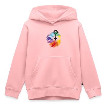 Frauenrechte mit Regenbogenfarben - Kinder Premium Organic Hoodie - Rosa - Vorne - AI Model Kid Female (0cm)