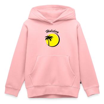 holiday - Sweat Premium à capuche enfant bio - rose - Devant - AI Model Kid Female (0cm)