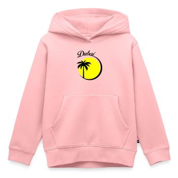 dubaï - Sweat Premium à capuche enfant bio - rose - Devant - AI Model Kid Female (0cm)
