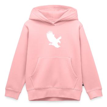 Adler im Anflug - Kinder Premium Organic Hoodie - Rosa - Vorne - AI Model Kid Female (0cm)