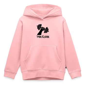 Hantel Gewichte - Kinder Premium Organic Hoodie - Rosa - Vorne - AI Model Kid Female (0cm)