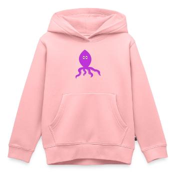 thinking squid - Kids Premium Organic Hoodie - rose - Front - AI Model Kid Female (0cm)