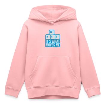 c’est ce qui m’émeut - Sweat Premium à capuche enfant bio - rose - Devant - AI Model Kid Female (0cm)