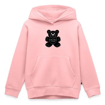 Teddybär - Kinder Premium Organic Hoodie - Rosa - Vorne - AI Model Kid Female (0cm)