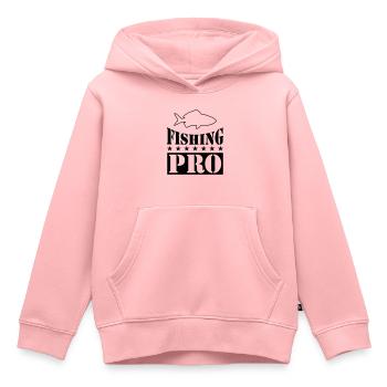 Pro de la pêche - Sweat Premium à capuche enfant bio - rose - Devant - AI Model Kid Female (0cm)