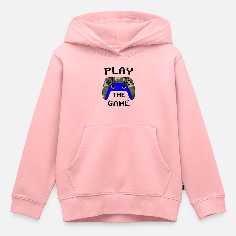 Camo contrôleur - Sweat Premium à capuche enfant bio - rose
