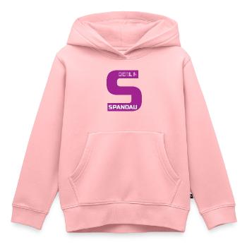 S wie Spandau pink - Kinder Premium Organic Hoodie - Rosa - Vorne - AI Model Kid Female (0cm)