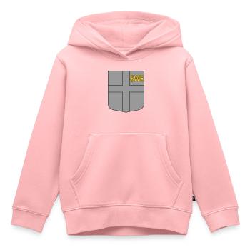 Bouclier tactique de l’ENG - Sweat Premium à capuche enfant bio - rose - Devant - AI Model Kid Female (0cm)