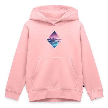 Ozean Vaporwave - Kinder Premium Organic Hoodie - Rosa - Vorne - AI Model Kid Female (0cm)