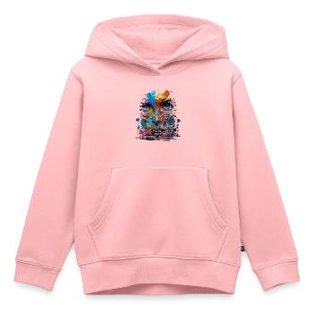 Graffiti Street Art Spray Colors Cool Artist Retro - Kids Premium Organic Hoodie - rose - Front - AI Model Kid Female (0cm)