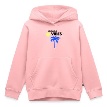 Ambiance jamaïcaine - Sweat Premium à capuche enfant bio - rose - Devant - AI Model Kid Female (0cm)