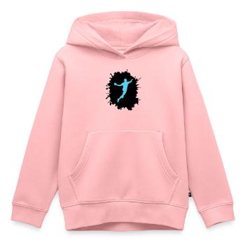 splatter handball - Kinder Premium Organic Hoodie - Rosa - Vorne - AI Model Kid Female (0cm)