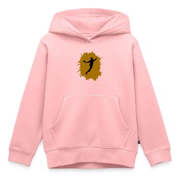 splatter handball - Kinder Premium Organic Hoodie - Rosa - Vorne - AI Model Kid Female (0cm)