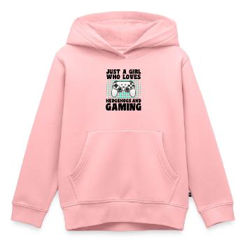 Gamer & Hedgehogs: Videospiele & knifflige Abenteuer - Kinder Premium Organic Hoodie - Rosa - Vorne - AI Model Kid Female (0cm)