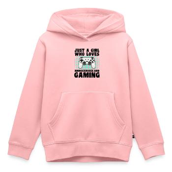 Gamer und Rhinoceros: Videospiele und Macht - Kinder Premium Organic Hoodie - Rosa - Vorne - AI Model Kid Female (0cm)