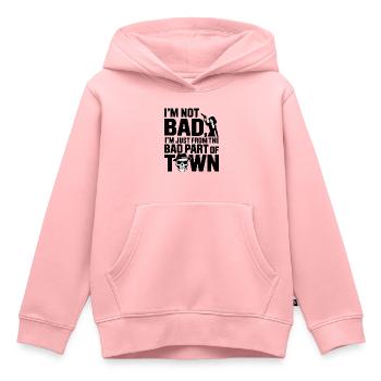 Ich bin nicht schlecht, ich komme nur aus dem schlechten Teil der Stadt - Kinder Premium Organic Hoodie - Rosa - Vorne - AI Model Kid Female (0cm)