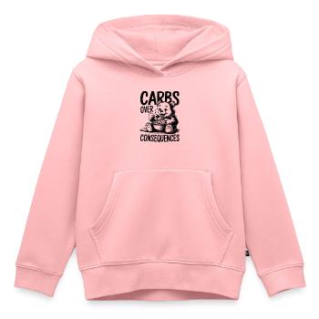 Kohlenhydrate Vor Konsequenzen Food Lover - Kinder Premium Organic Hoodie - Rosa - Vorne - AI Model Kid Female (0cm)