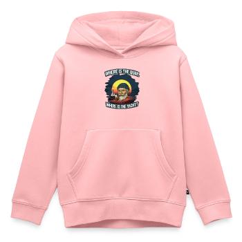 Où se trouve le quai et ce yacht à côté - Sweat Premium à capuche enfant bio - rose - Devant - AI Model Kid Female (0cm)