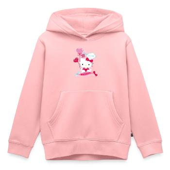 Hello Kitty Mit Ballons Geburtstags Design - Kinder Premium Organic Hoodie - Rosa - Vorne - AI Model Kid Female (0cm)