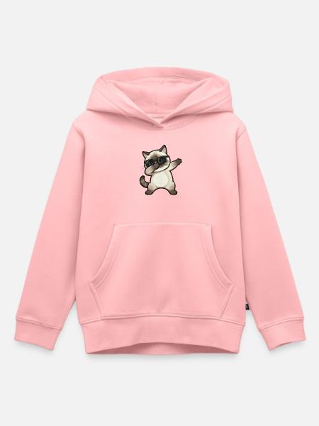 Dabbing Siamkatze - Kinder Premium Organic Hoodie - Rosa