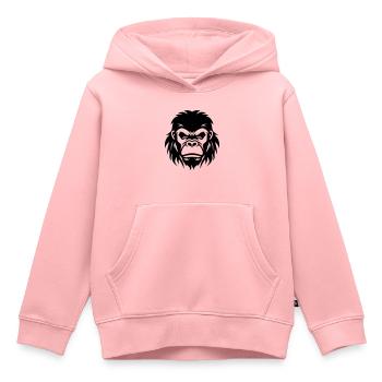 Gorilla Kopf - Kinder Premium Organic Hoodie - Rosa - Vorne - AI Model Kid Female (0cm)