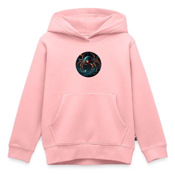 Araignée de l’espace dans l’espace en orbite - Sweat Premium à capuche enfant bio - rose - Devant - AI Model Kid Female (0cm)