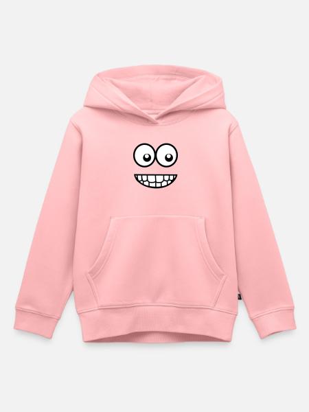 Funny Comic Face (Crazy & Cool) - Smiley - Kids Premium Organic Hoodie - rose