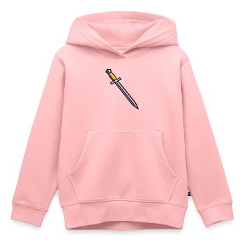 Schwert - Kinder Premium Organic Hoodie - Rosa - Vorne - AI Model Kid Female (0cm)