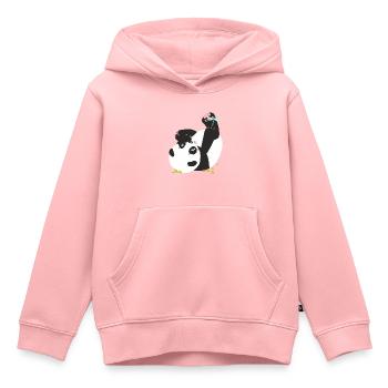 der Panda und mamz'elle libelle - Kinder Premium Organic Hoodie - Rosa - Vorne - AI Model Kid Female (0cm)