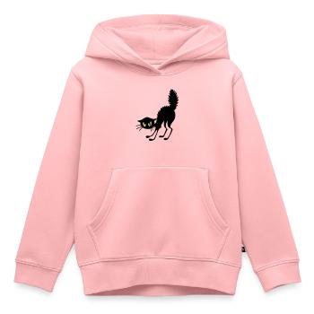 Chat énervé - Sweat Premium à capuche enfant bio - rose - Devant - AI Model Kid Female (0cm)