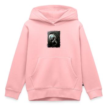 Totenkopf Halloween Tot Grim Reaper Grim Reaper - Kids Premium Organic Hoodie - rose - Front - AI Model Kid Female (0cm)