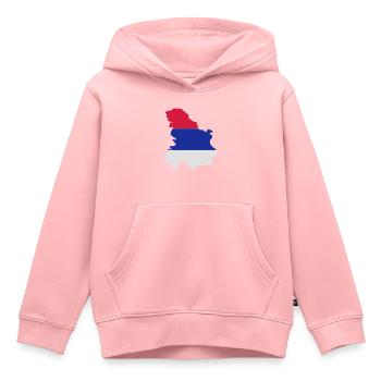Serbia - Kids Premium Organic Hoodie - rose - Front - AI Model Kid Female (0cm)