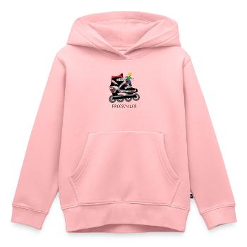 Roller fresstyler - Sweat Premium à capuche enfant bio - rose - Devant - AI Model Kid Female (0cm)