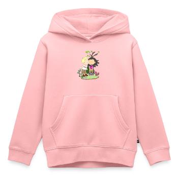 Liebes paar kuss geschenk shirt - Kinder Premium Organic Hoodie - Rosa - Vorne - AI Model Kid Female (0cm)