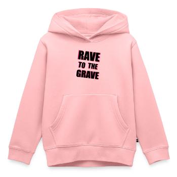 Rave To The Grave - Kids Premium Organic Hoodie - rose - Front - AI Model Kid Female (0cm)