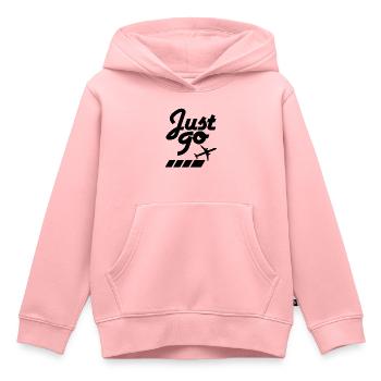 Reisen - Kinder Premium Organic Hoodie - Rosa - Vorne - AI Model Kid Female (0cm)