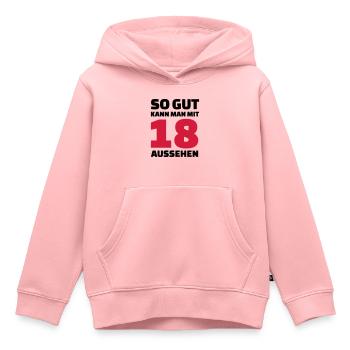 18 Geburtstag - Kinder Premium Organic Hoodie - Rosa - Vorne - AI Model Kid Female (0cm)