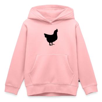 Poule - Sweat Premium à capuche enfant bio - rose - Devant - AI Model Kid Female (0cm)