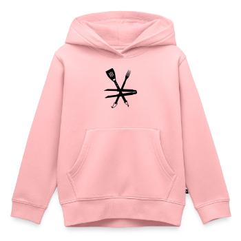 Grillbesteck / BBQ Utensils (1c) - Kinder Premium Organic Hoodie - Rosa - Vorne - AI Model Kid Female (0cm)