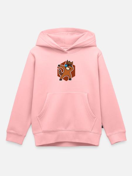 Tanzendes Pferdchen - Kinder Premium Organic Hoodie - Rosa