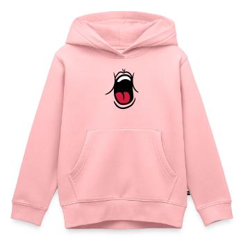 hunger essen witzig gaehnen schreien mund muede br - Kinder Premium Organic Hoodie - Rosa - Vorne - AI Model Kid Female (0cm)