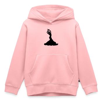 Flamenco - Sweat Premium à capuche enfant bio - rose - Devant - AI Model Kid Female (0cm)
