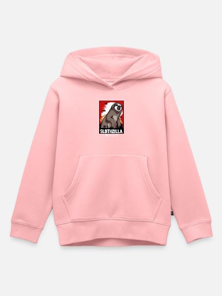 Slothzilla Feuersturm - Kinder Premium Organic Hoodie - Rosa
